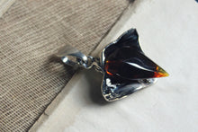 Load image into Gallery viewer, Vintage Sterling Silver &amp; Amber Pendant.