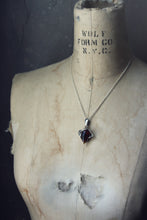 Load image into Gallery viewer, Vintage Sterling Silver &amp; Amber Pendant.