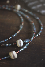 Load image into Gallery viewer, Coastal. Hand-strung Long Layering Beaded Necklace.