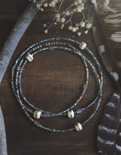 Load image into Gallery viewer, Coastal. Hand-strung Long Layering Beaded Necklace.