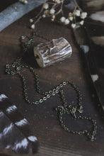 Load image into Gallery viewer, Deerheart | No.2. Rustic Fallen Deer Antler &amp; Antiqued Brass Necklace.