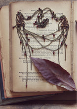 Load image into Gallery viewer, The Briar Patch. Storyteller Series. Czech Glass and Antiqued Brass Layered Necklace.