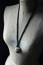 Load image into Gallery viewer, Spirits of Greenwood. Rustic Hand Crocheted Naturally Shed Deer Antler Unisex Necklace.