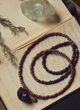 Load image into Gallery viewer, The Spellcaster Necklace | No.1. Hand-strung Black Tourmaline and Labradorite Beaded Necklace.