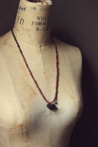 The Spellcaster Necklace | No.1. Hand-strung Black Tourmaline and Labradorite Beaded Necklace.