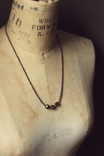 Load image into Gallery viewer, Rule of Three. Antique English Cut Glass &amp; Seed Bead Hand Strung Beaded Necklace.