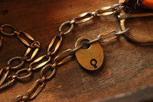 Load image into Gallery viewer, The Emissary. Storyteller Series. Antique Buckle &amp; Skeleton Key Vintage Chain Necklace.