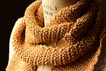 Load image into Gallery viewer, Hand Crocheted Textural Scarf. wild &amp; willow Collection. &quot;Ginger Root&quot;.