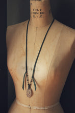 Load image into Gallery viewer, Reef. Rustic Ceramic Pendant &amp; Leather Necklace.