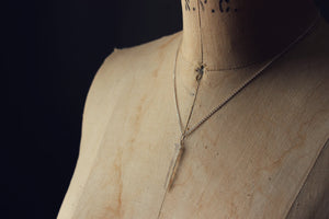 Peregrine. Delicate Quartz Crystal & Sterling Silver Necklace.