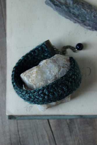 Nine Woods Hollow. Storyteller Series. Crocheted Cuff Bracelet.