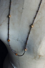 Load image into Gallery viewer, Last Rays. Hand -strung Long Layering Beaded Necklace.