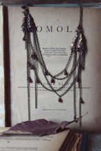 Load image into Gallery viewer, The Briar Patch. Storyteller Series. Czech Glass and Antiqued Brass Layered Necklace.