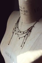 Load image into Gallery viewer, The Briar Patch. Storyteller Series. Czech Glass and Antiqued Brass Layered Necklace.