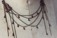 Load image into Gallery viewer, The Briar Patch. Storyteller Series. Czech Glass and Antiqued Brass Layered Necklace.