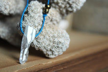 Load image into Gallery viewer, Starboard. Boho Corded Gold Glass Bead &amp; Quartz Crystal Necklace.