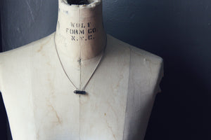 Phantoms. Black Aurora Borealis Coated Quartz Crystal Focal Necklace.