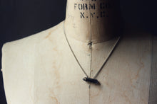 Load image into Gallery viewer, Phantoms. Black Aurora Borealis Coated Quartz Crystal Focal Necklace.