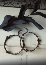 Load image into Gallery viewer, October. Hand Strung Beaded Hoop Earrings.