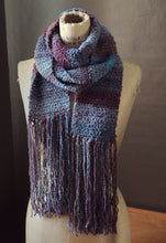 Load image into Gallery viewer, The Boathouse. Storyteller Series. SECOND EDITION. Rustic Textural Hand Crocheted Fringe Scarf.