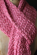 Load image into Gallery viewer, Hand Knit Scarf. wild &amp; willow Collection. &quot;Winter Rose&quot;.