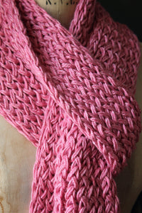 Hand Knit Scarf. wild & willow Collection. "Winter Rose".