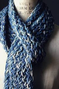 Hand Knit Wrap Scarf. wild & willow Collection. LIMITED EDITION. "Winterland".