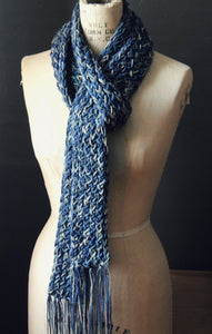 Hand Knit Wrap Scarf. wild & willow Collection. LIMITED EDITION. "Winterland".