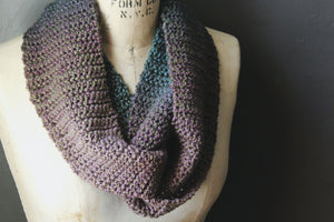 The Sacred Grove. Storyteller Series. SECOND EDITION.  Hand Crocheted Infinity Scarf.