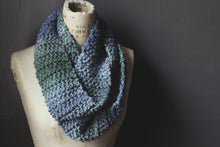 Load image into Gallery viewer, Lullaby Cove. Storyteller Series. SECOND EDITION. Hand Crocheted Unisex Infinity Scarf.