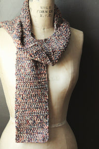 Lu's Bower Home. Storyteller Series. FIRST EDITION. Hand Crocheted Unisex Scarf.