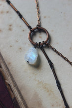 Load image into Gallery viewer, Moonglow. Moonstone and Vintage Brass Halo Headpiece.