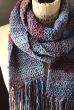 Load image into Gallery viewer, The Boathouse. Storyteller Series. SECOND EDITION. Rustic Textural Hand Crocheted Fringe Scarf.