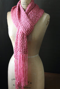 Hand Knit Scarf. wild & willow Collection. "Winter Rose".