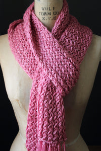 Hand Knit Scarf. wild & willow Collection. "Winter Rose".