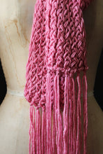 Load image into Gallery viewer, Hand Knit Scarf. wild &amp; willow Collection. &quot;Winter Rose&quot;.