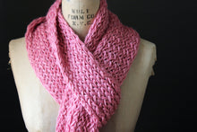 Load image into Gallery viewer, Hand Knit Scarf. wild &amp; willow Collection. &quot;Winter Rose&quot;.