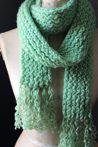 FIRST EDITION. wild & willow Collection. Hand Knit Unisex Scarf. "Wintergreen".