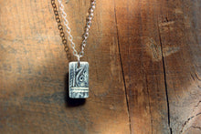 Load image into Gallery viewer, Ancients. Hand-forged Fine Silver Tablet Pendant and Sterling Silver Necklace.