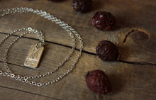 Load image into Gallery viewer, Ancients. Hand-forged Fine Silver Tablet Pendant and Sterling Silver Necklace.