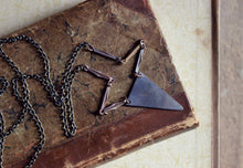 Load image into Gallery viewer, Wishing Thorn. Aged Brass Pennant &amp; Vintage Brass Link Necklace.