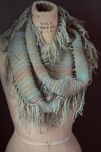 The Haefen Tearoom. Storyteller Series. FIRST EDITION. Hand Crocheted Infinity Scarf.