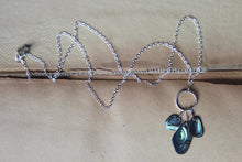 Load image into Gallery viewer, Tidal. Modern Abalone Shell &amp; Sterling Silver Pendant Necklace.