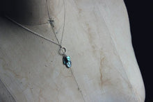 Load image into Gallery viewer, Tidal. Modern Abalone Shell &amp; Sterling Silver Pendant Necklace.