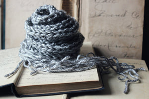 Hand Crocheted Ribbon Scarf. wild & willow Collection.